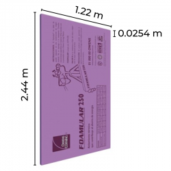 PLACA PS EXT FOAMULAR F250 1.22 x 2.44M 1"