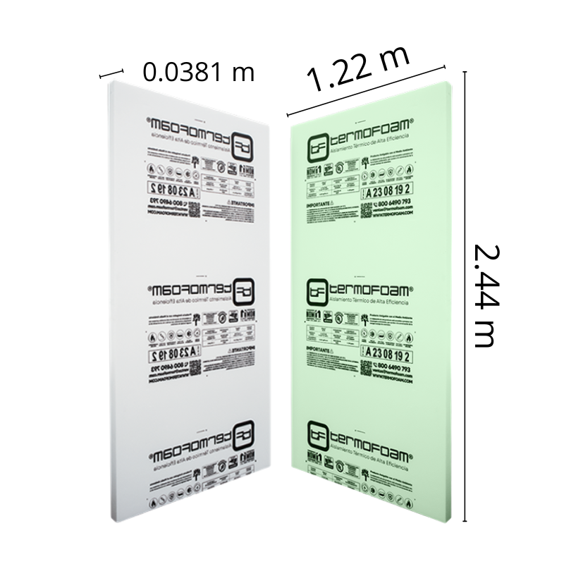 PLACA TERMOFOAM D34 2.44 X 1.22 X 0.0381 M LISA